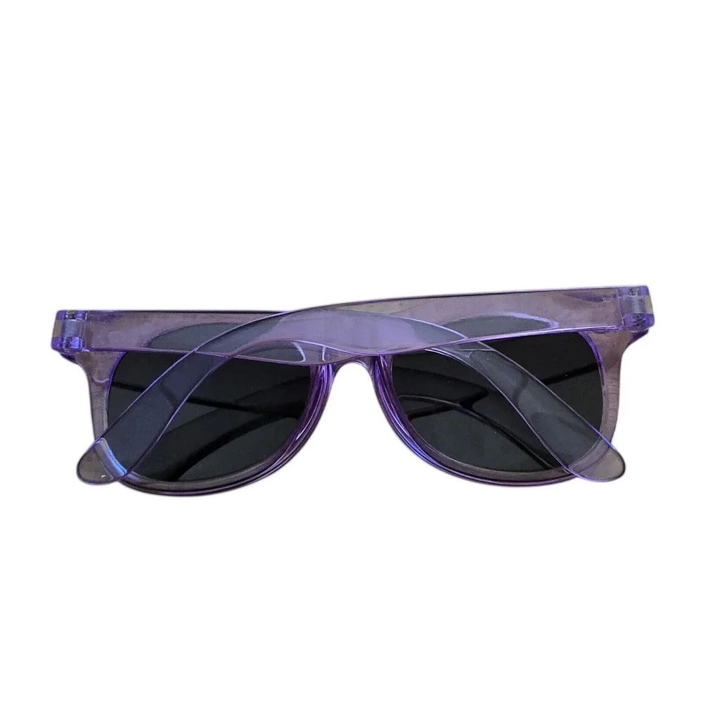 Kid's‎ Square Sunglasses Purple Plastic Frame Purple Mirrored Reflective Lenses
